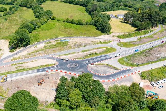 The roundabout was installed in May 2022. Credit: Wales News Service