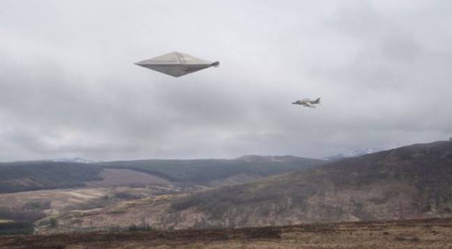 A mock-up of the world’s ‘clearest UFO photo’ was made after the photo went missing. Credit: Cynon Valley Leader