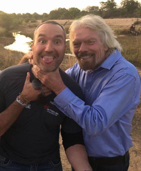 Alan now counts Richard Branson among his pals. Credit: Supplied