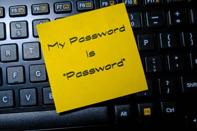 This is a bad password. Credit: Alamy