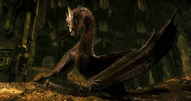 Smaug in The Hobbit trilogy. Credit: Warner Bros.