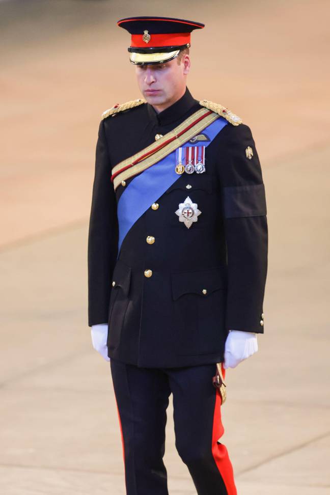 Prince William was allowed to wear the 'ER' symbol. Credit: PA Images/Alamy Stock Photo