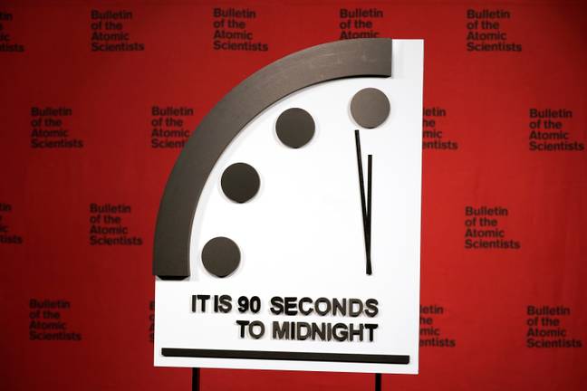 it is now 90 seconds to midnight. Credit: PA
