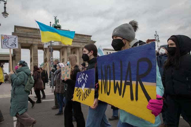 Protestors have shared their thoughts on the Ukraine war worldwide. Credit: Alamy