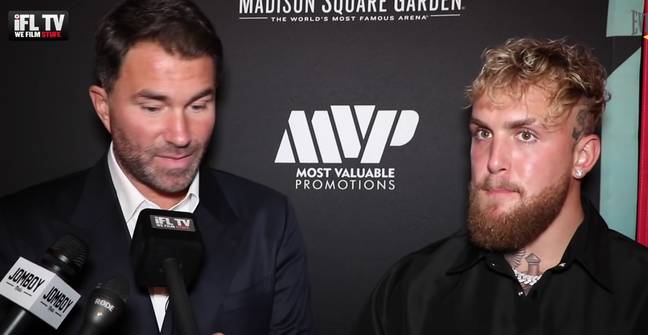 Eddie Hearn laid into Jake Paul about his boxing ambitions. Credit: iFL TV