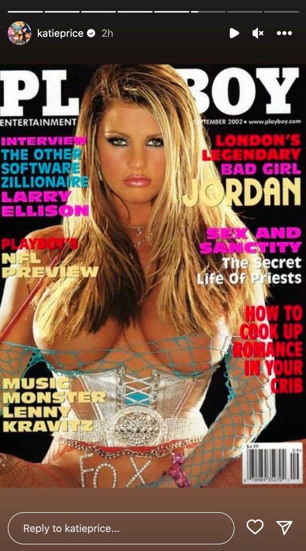 Katie Price on the cover of Playboy. Credit: Instagram/Katie Price