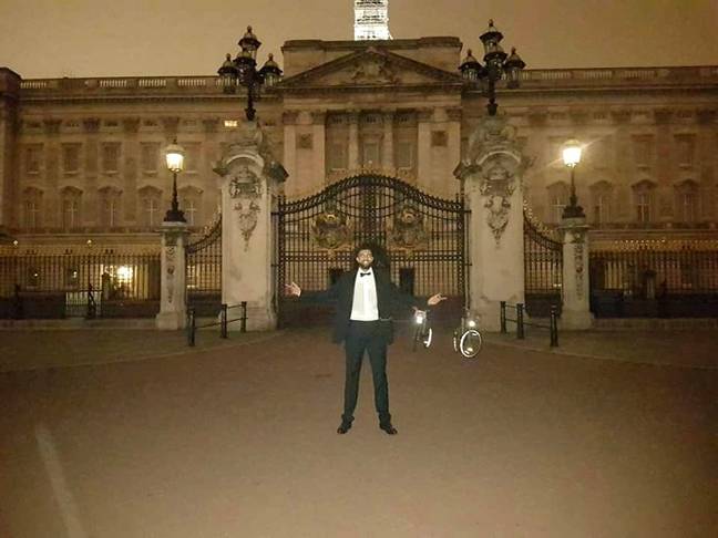 Daniel Walker outside Buckingham Palace. Credit: Jam Press