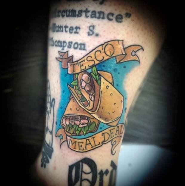Meal deals are life. Credit: @BeckyBagginsTattoo/Instagram