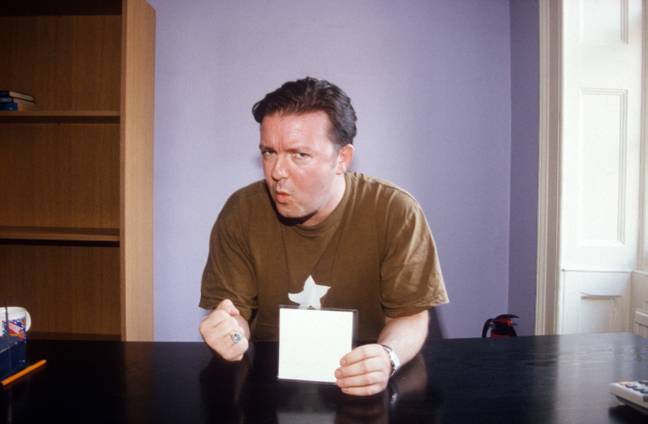 Ricky Gervais photographed 29th August 2000, London, England. Credit: Alamy