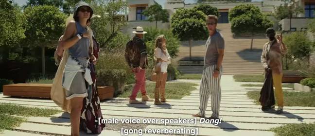 The dong plays every hour on the island. Credit: Netflix