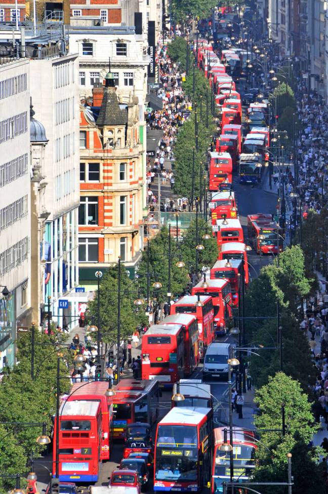 Did you notice the roof of London buses were a different colour? Credit: Justin Kase z12z / Alamy Stock Photo
