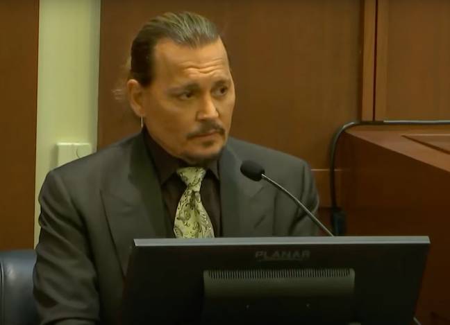 Johnny Depp denies ever striking Amber Heard. Credit: Law and Crime Network