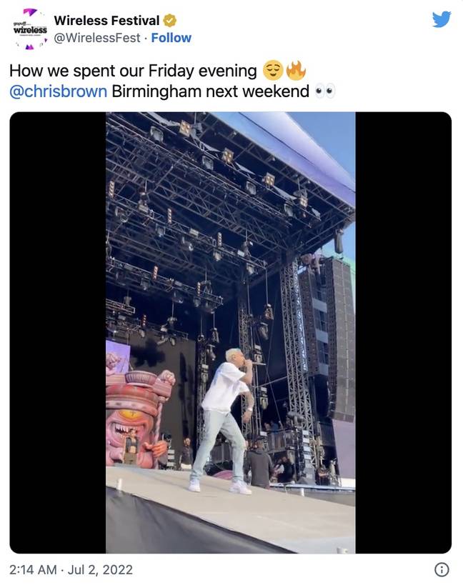 TrivDaily - Conor McGregor and Chris Brown go on a 'proper mad' party together in Dublin 48 Brown performed at Wireless Festival last summer. Credit: Twitter