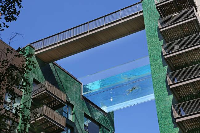 The Sky Pool in warmer times. Credit: Alamy