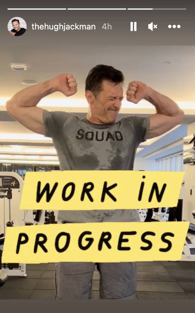 Hugh Jackman is already working hard ahead of Deadpool 3. Credit: Hugh Jackman/Instagram