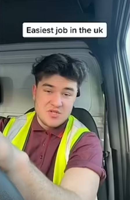 Ollie Tutt lost his job after posting a viral TikTok about how much he enjoyed working as a Sainsbury's delivery driver. Credit: Triangle News