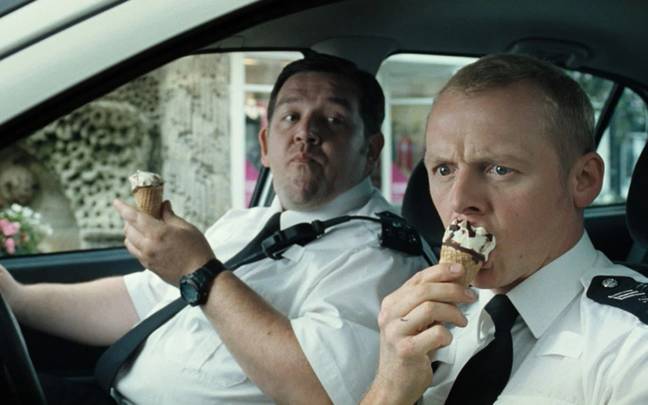 Frost and Pegg in Hot Fuzz. Credit: Universal Pictures