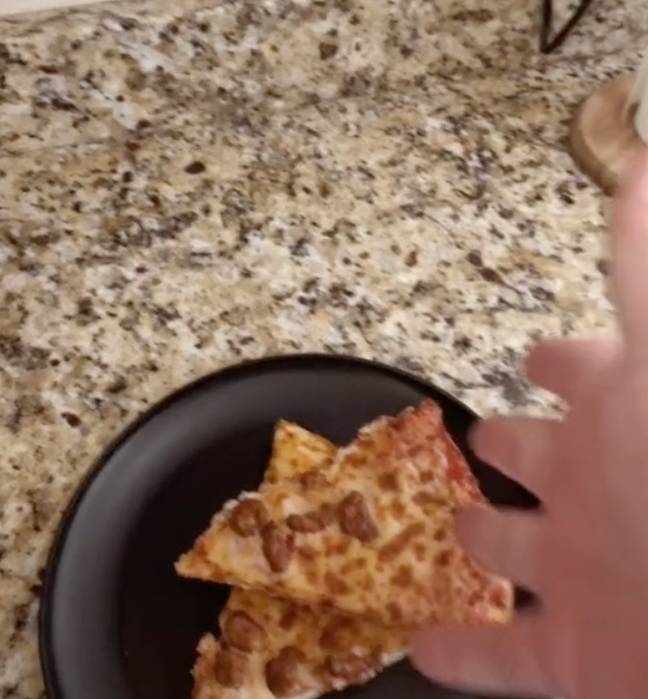 Joe used to put Dylan's pizza on his own plate. Credit: TikTok/@joe_erwin_comedy