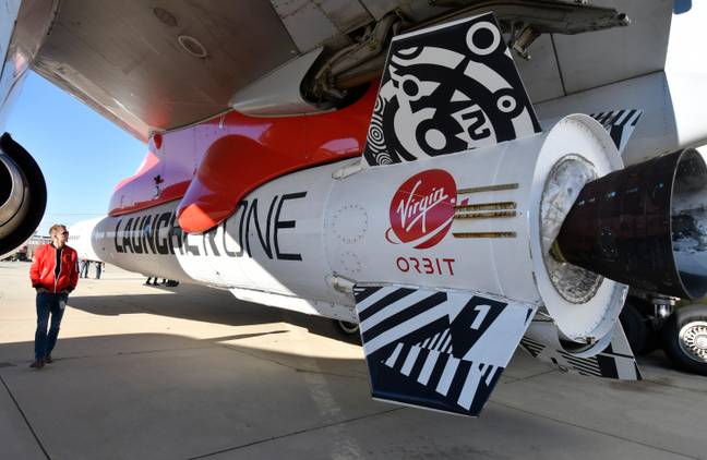 The 747 will release Virgin Orbit's LauncherOne rocket, which will have the mission of launching satellites up into space. Credit: Gene Blevins/ZUMA Wire/Alamy Live News