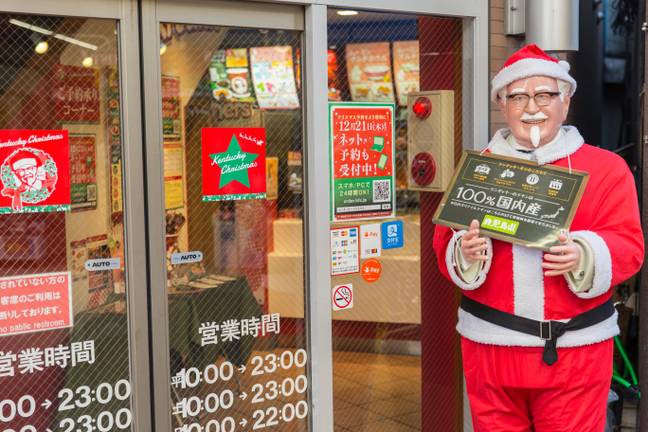 TrivDaily - Why Japanese people traditionally eat KFC at Christmas 59 KFC for Christmas dinner has been a thing in Japan since the 1970s. Credit: Alamy / Quality Stock