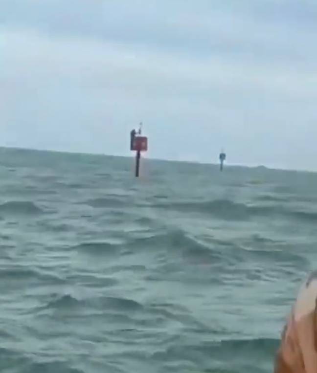 David Soares survived by holding on to a signal buoy. Credit: @disangermano/Twitter