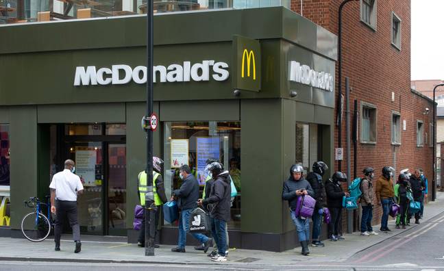 While Imran was stood waiting, McDonald's workers were reportedly 'rushing' to get delivery drivers' orders ready. Credit:  Trinity Mirror / Mirrorpix / Alamy Stock Photo