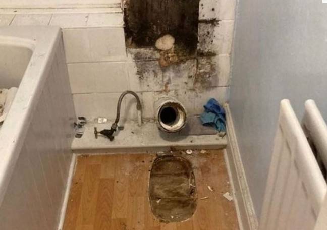 The toilet and sink were ripped out. Credit: Flintshire County Council