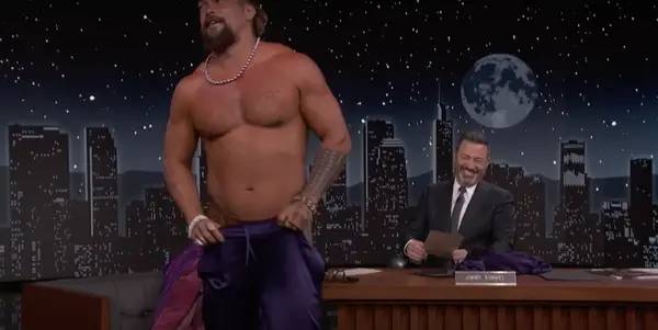 As you can imagine, he was wearing the malo. Credit: Jimmy Kimmel Live!