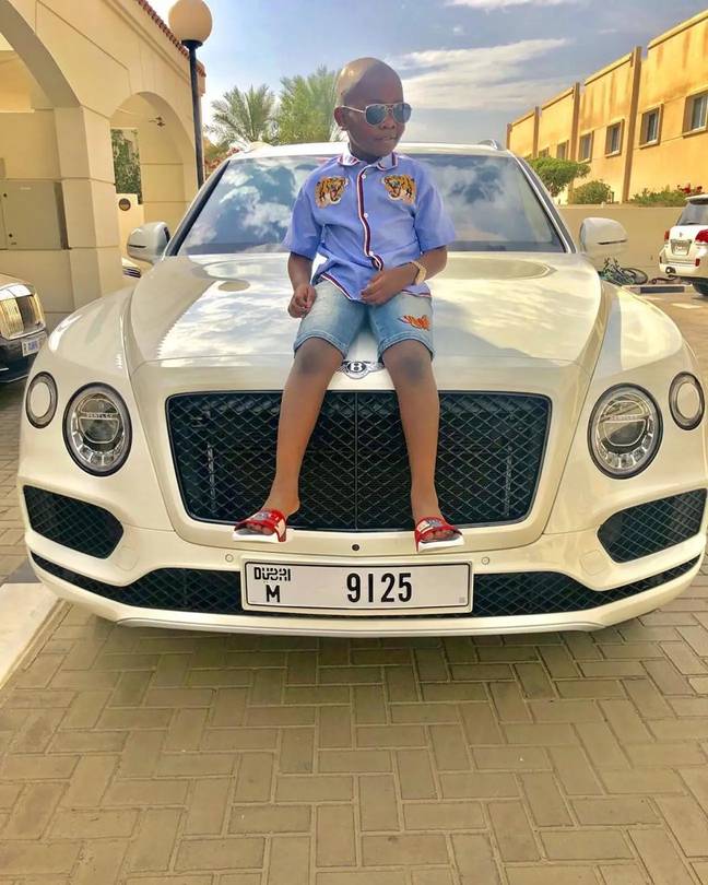 He is the son of multimillionaire Nigerian internet celebrity Ismailia Mustapha. Credit: Instagram/@momphajnr
