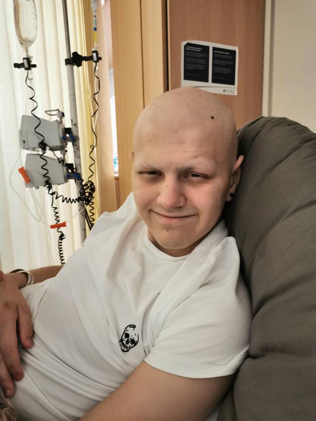 19 year old Rhys Langford has bone cancer osteosarcoma and only has between three and six months to live. Credit: Triangle News