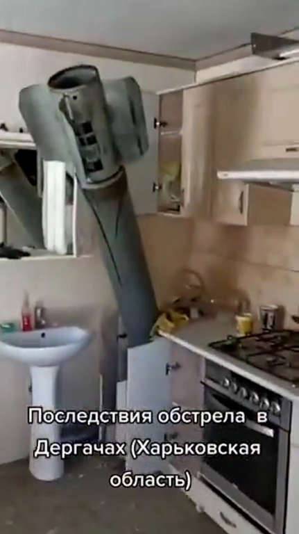 The missile lodged in the sink. (@pd05763/TikTok)