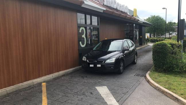 Yates had his car at a standstill for 2 hours at the drive-thru. Credit: SWNS