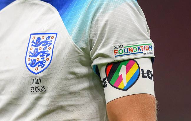 England had planned on wearing 'One Love' armbands at the World Cup. Credit: Mark Pain/Alamy