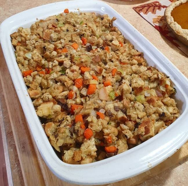 The stuffing doesn't come in balls like it does at home. Credit: LADbible
