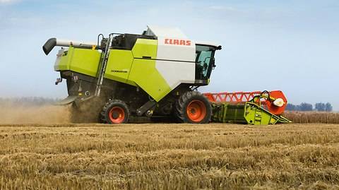 The Claas Dominator is actually a combine harvester. Credit: Claas