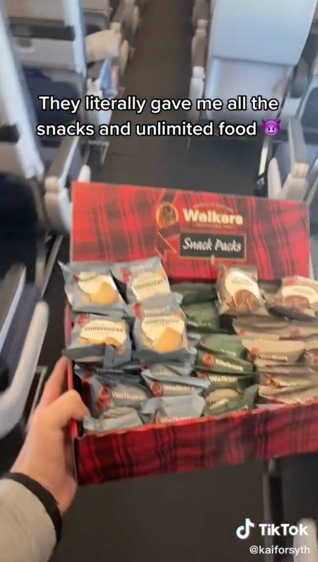 Kai was given 'unlimited food and snacks'. Credit: TikTok/@kaiforsyth