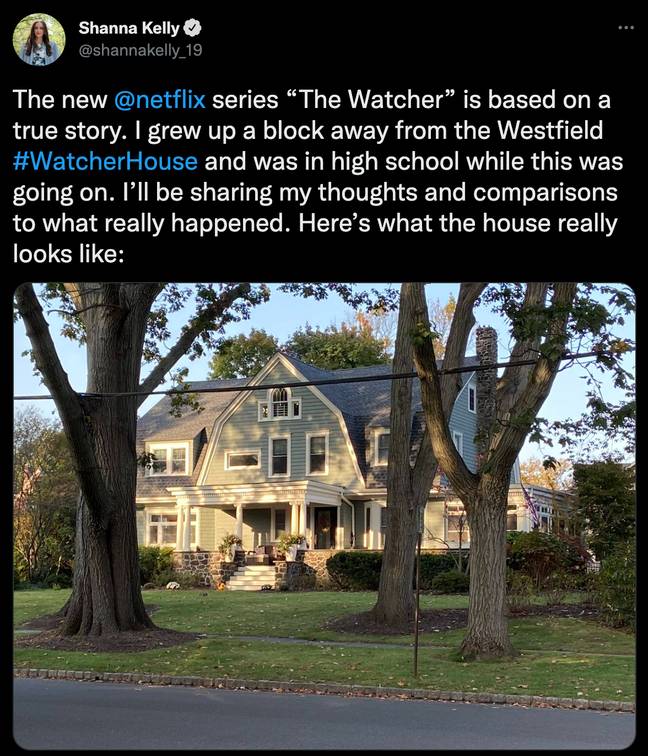 Shanna Kelly has shared an image of what the Watcher house looks like in real life. Credit: @shannakelly_19/ Twitter