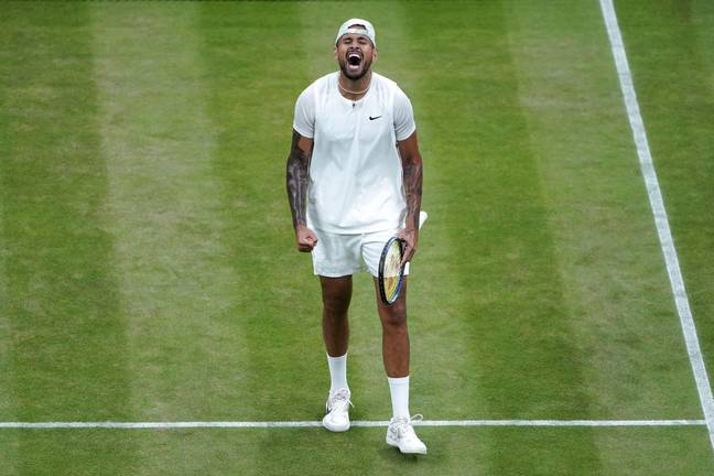 Nick Kyrgios has made it through to the quarter finals at Wimbledon. Credit: Alamy 