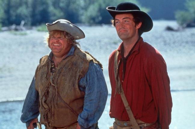 Perry and Farley were both starring in Western comedy Almost Heroes. Credit: Everett Collection Inc / Alamy Stock Photo