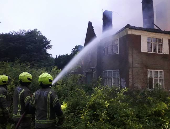 Around 40 firefighters were called to a property on The Bishops Avenue. Credit: London Fire Brigade