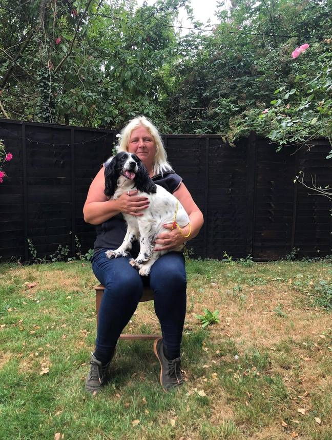 Emma Drewett was reunited with her beloved pup seven years later. Credit: Triangle News
