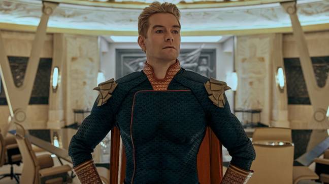Antony Starr's Homelander is an evil superhero who cares only for his own ego and wishes he could kill all the people who don't like him. Credit: Amazon Prime