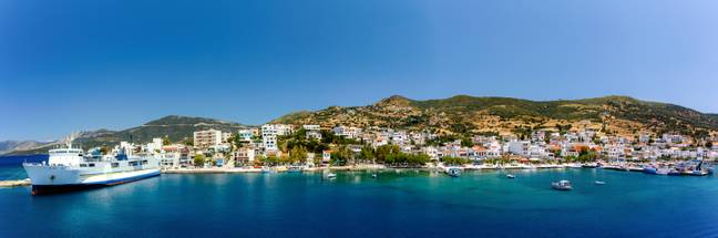 The incident took place on the Greek island of Evia. Credit: Alamy