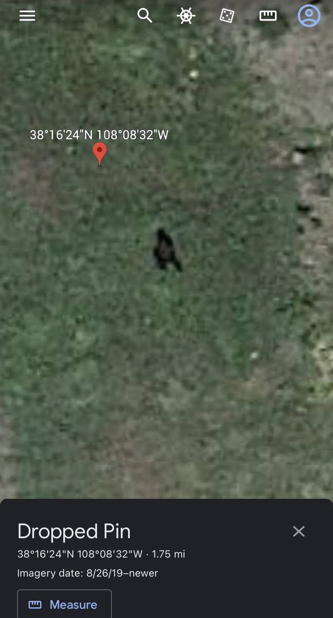 It at least looks like Bigfoot. Credit: Reddit/33sushi/Google Earth