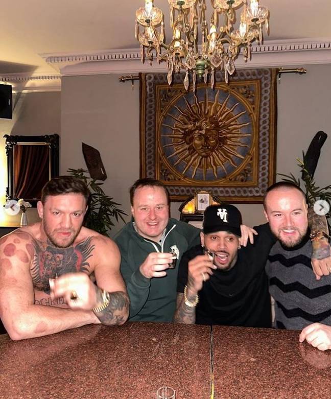 TrivDaily - Conor McGregor and Chris Brown go on a 'proper mad' party together in Dublin 47 No, that's no pepperoni. Credit: Instagram/@thenotoriousmma