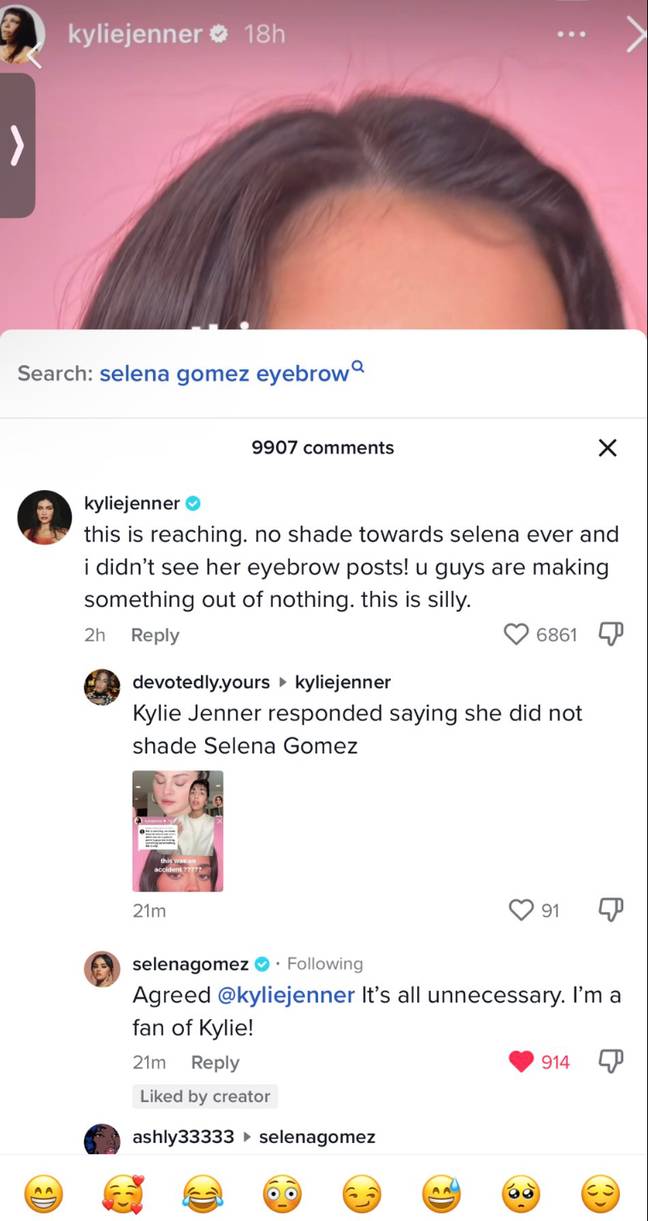 Kylie responded to the video. Credit: TikTok