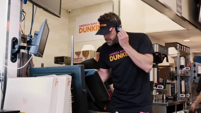 The couple starred in a Super Bowl advert for Dunkin' Donuts. Credit: Dunkin' Donuts
