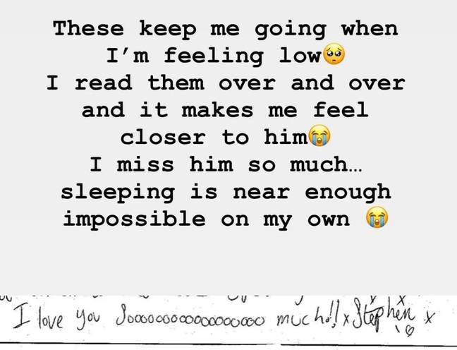 Smith shared the letter on her Instagram story. Credit: Instagram/@jessicalilyyyy