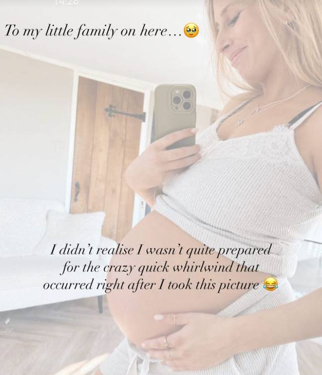 Stacey teased the arrival of her newborn for fans. Credit: @staceysolomon/Instagram