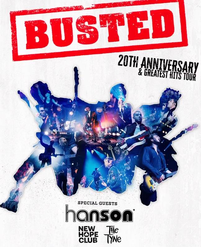 Hanson is set to join Busted on the tour. Credit: Instagram/@busted